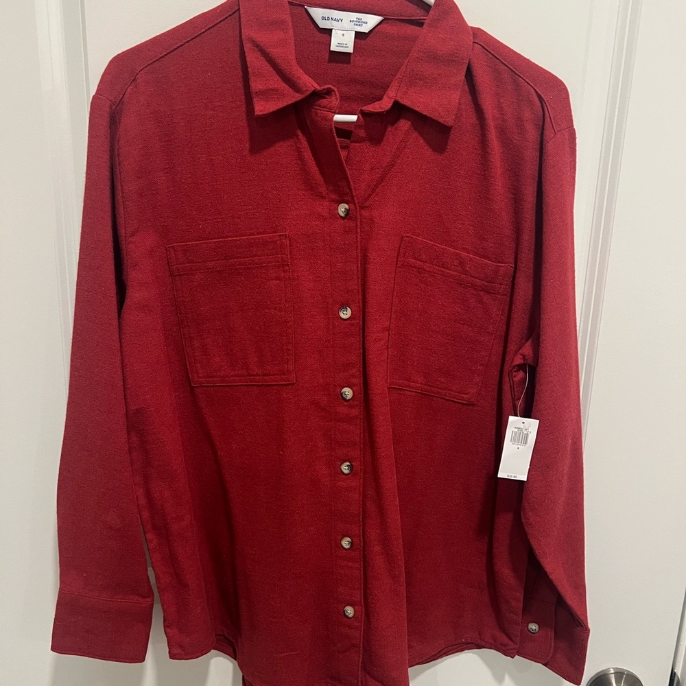 Old Navy Red Button Up